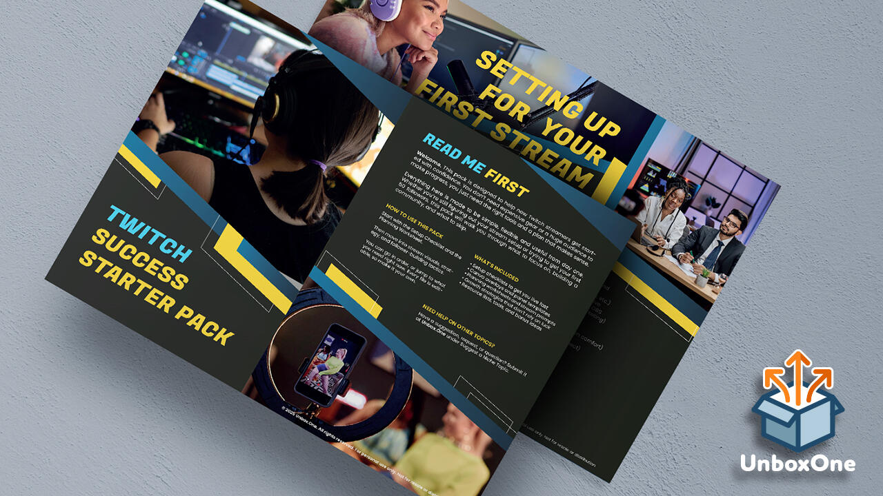 UnboxOne – Product Example (Read Me First) layout.